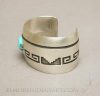 Hopi Overlay Cuff With Turquoise by Manuel & Karen Hoyungowa Image 2