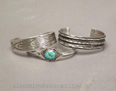 Three Navajo Silver Bracelets 