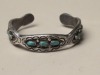 Navajo Sandcast Silver Bracelet Image 1