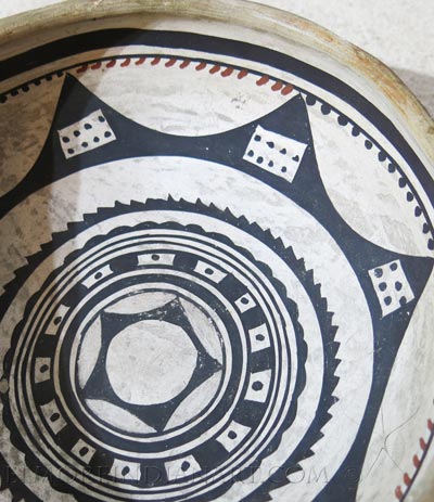 Pueblo Pottery by the Matriarchs: Nampeyo White-Slipped Polychrome Bowl