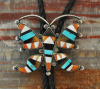 Zuni Butterfly Bolo Tie Image 1