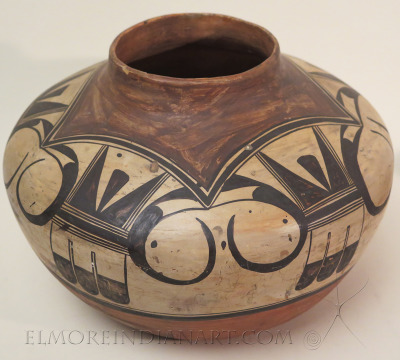 Large Hopi Storage Jar by Nampeyo with Eagle Tail Design, c.1900