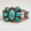 Zuni Silver and Turquoise Bracelet, c.1940 Image 4