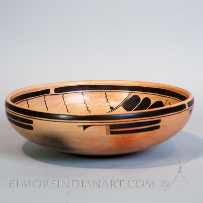 Large Open Bowl w/ Sikyatki Design by Nyla Sahmie, 2025