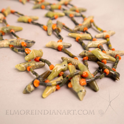 Three Strand Bird Fetish Necklace, c. 1950