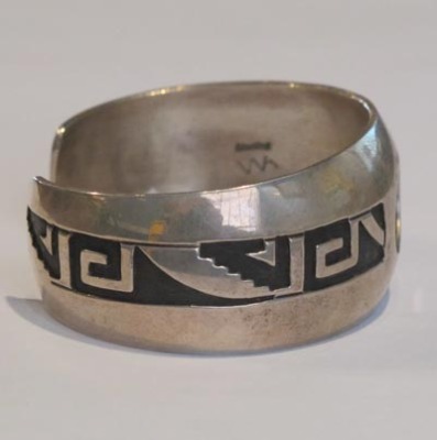 Hopi Overlay Watchband, c. 1950