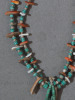 Pueblo Two-Strand Shell and Turquoise Necklace with Jaclas, c.1920s Image 4