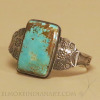 Navajo Bracelet with Large Turquoise Stone c.1920s Image 1