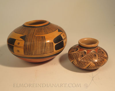 Two Polychrome Hopi Jars by Nyla Sahmie