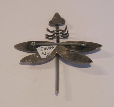 Old Navajo Snake Fly Pin, c. 1920