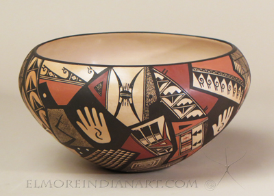 Hopi Large Open Bowl with Shard Designs