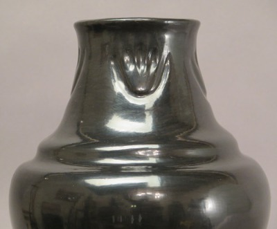 Large Santa Clara Blackware Jar by Margaret Tafoya 