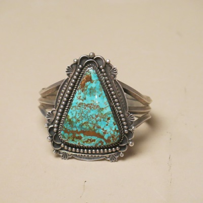 Navajo Bracelet with Large Stone