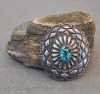 Navajo Silver and Turquoise Pin, c.1960s Image 1