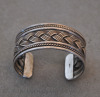 Navajo Braided Silver Bracelet, c.1950s Image 1