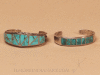 Two Zuni Turquoise Channel Bracelets, c.1950-1960 Image 1