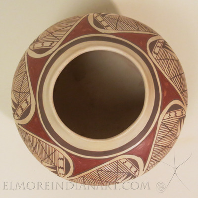 Hopi White-Slipped Jar with Migration Design by Vernida Polacca Nampeyo