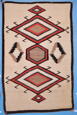 Navajo Rug with Saltillo Diamond Design, c.1920