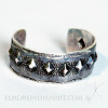 Old Navajo Bracelet w/ 11 Repousse Diamonds, c. 1930 Image 1