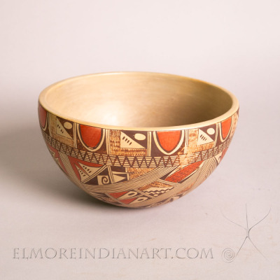 Hopi Bowl w/ Sherd Design by Beth Sakeva (1926-1994)