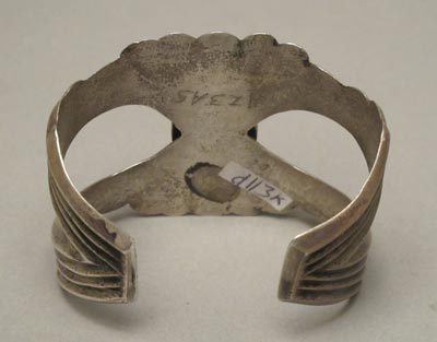 Large Navajo Sandcast Silver Bracelet
