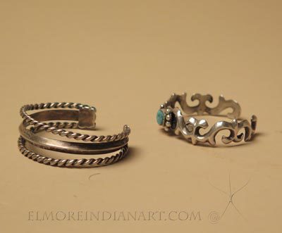 Two Navajo Silver Bracelets