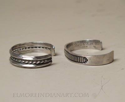 Two Classic Navajo Silver Bracelets 