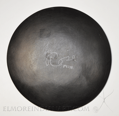 San Ildefonso Blackware Plate by Rose Gonzales