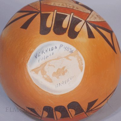 Nampeyo Family Pottery: Hopi Yellowware Wedding Vase w/ Beetle