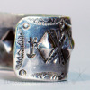 Old Navajo Bracelet w/ 11 Repousse Diamonds, c. 1930 Image 2
