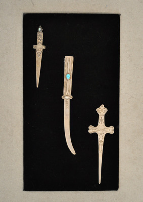 Three Old Navajo Silver Letter Openers