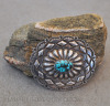 Navajo Silver and Turquoise Pin, c.1960s Image 2