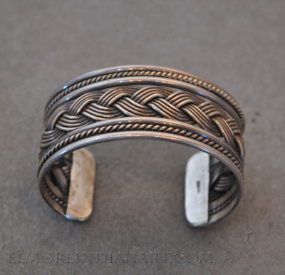 Navajo Braided Silver Bracelet, c.1950s