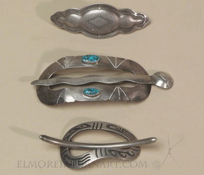 Three Silver Barrettes, c.1950-60