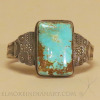 Navajo Bracelet with Large Turquoise Stone c.1920s Image 2