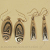 Two Pairs of Hopi Silver Overlay Earrings, c.1980s Image 1