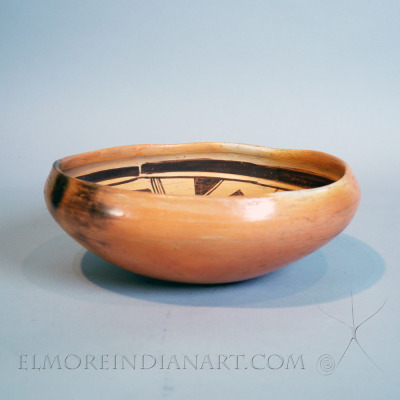 Open Hopi Yellowware Bowl by Nampeyo, c. 1915 details Open Hopi Yellowware Bowl by Nampeyo, c. 1915