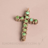 Double Coral and Turquoise Zuni Cross Pendant, c. 1960 Image 4
