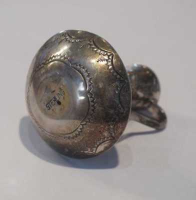 Antique Miniature Silver Vase
