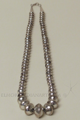 Navajo Silver Bead Necklace, c.1950-60