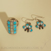 Zuni Channel Inlay Ring and Earrings Image 2