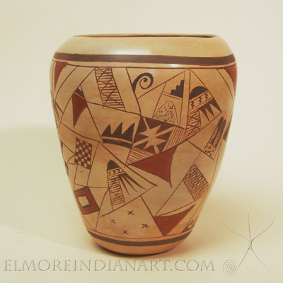 Hopi Polychrome Jar with Sherd Design by Vernida Polacca Nampeyo