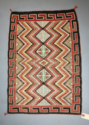 Navajo Red Mesa Eyedazzler Rug, c.1915-1920