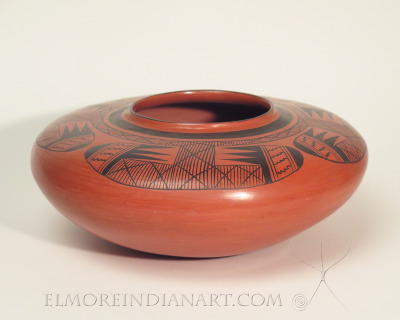 Huge Hopi Black on Red Seed Jar by Garnet Pavatea