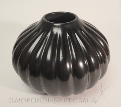 Blackware Melon Jar by Helen Shupla