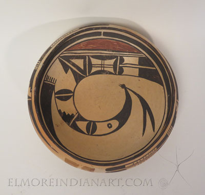 Hopi Swirl Bowl by Nampeyo/Fannie, c.1925