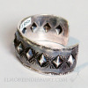 Old Navajo Bracelet w/ 11 Repousse Diamonds, c. 1930 Image 4