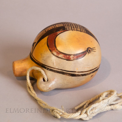 Miniature Hopi Polychrome Canteen by Nampeyo, c.1910-1915
