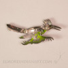 Roadrunner Turquoise Pin w/ Hallmark, c. 1950 Image 3