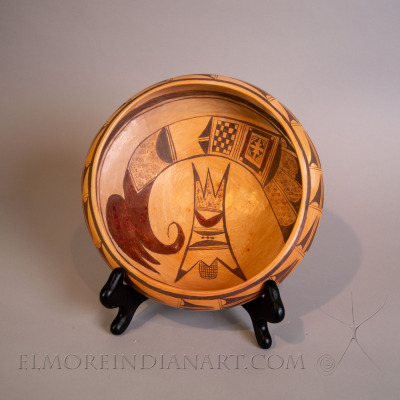 Open Bowl w/ Spiral Bird Design by Vernida Polacca, 2026